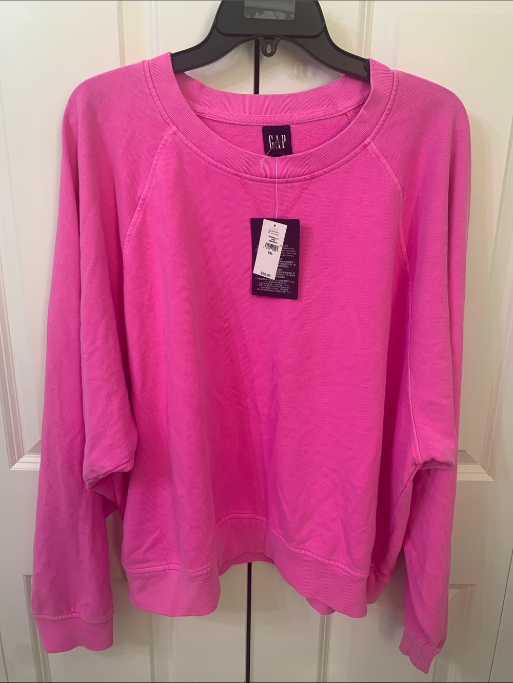 GAP Bright Hot Pink Crewneck Sweatshirt